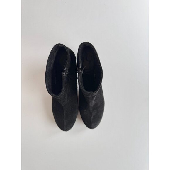 LA CANADIENNE Oliver Black Waterproof Suede Leather Booties Ankle Boots, Size 8 - Picture 2 of 14